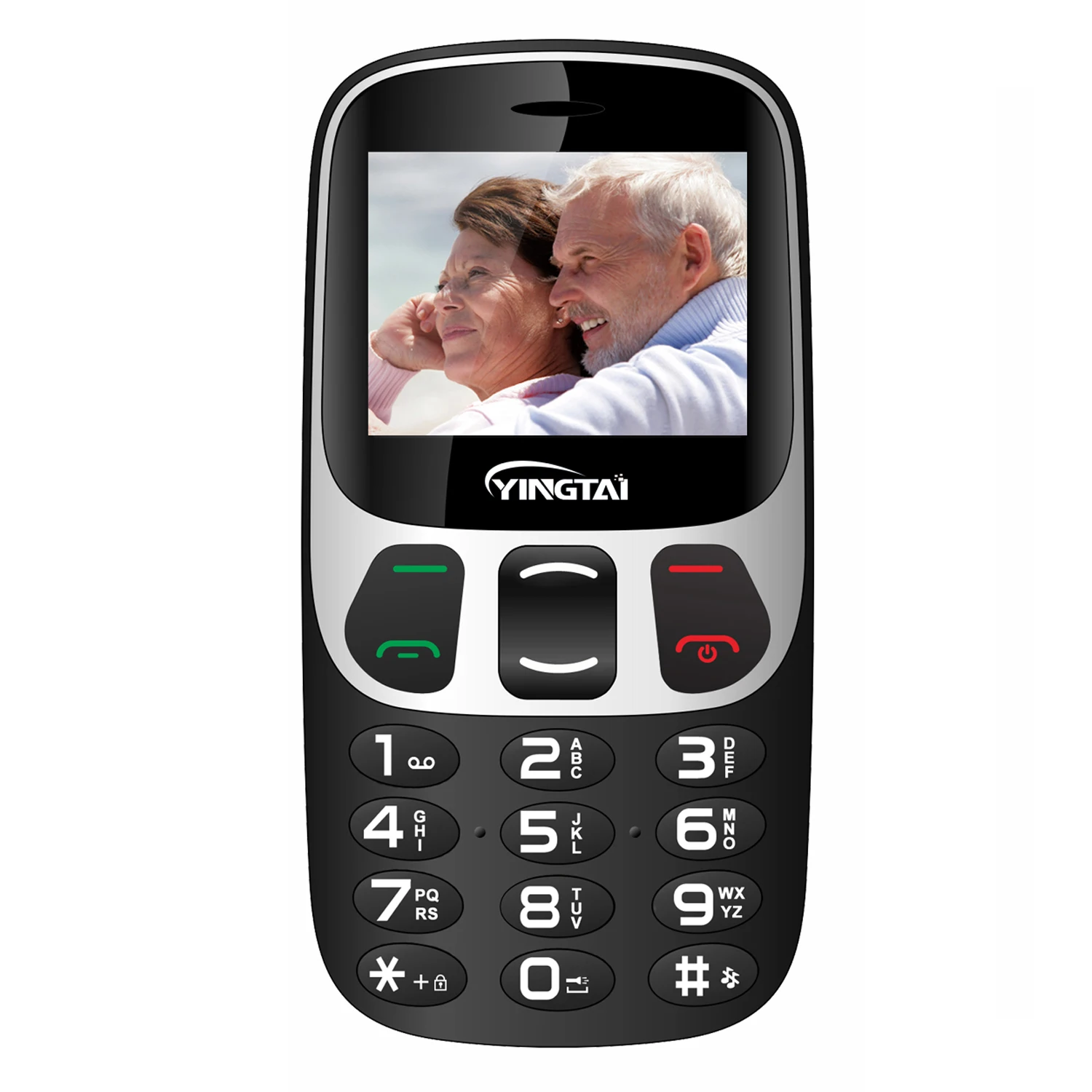 2.4 inch senior bar mobile phones with big buttons Curved Edge screen