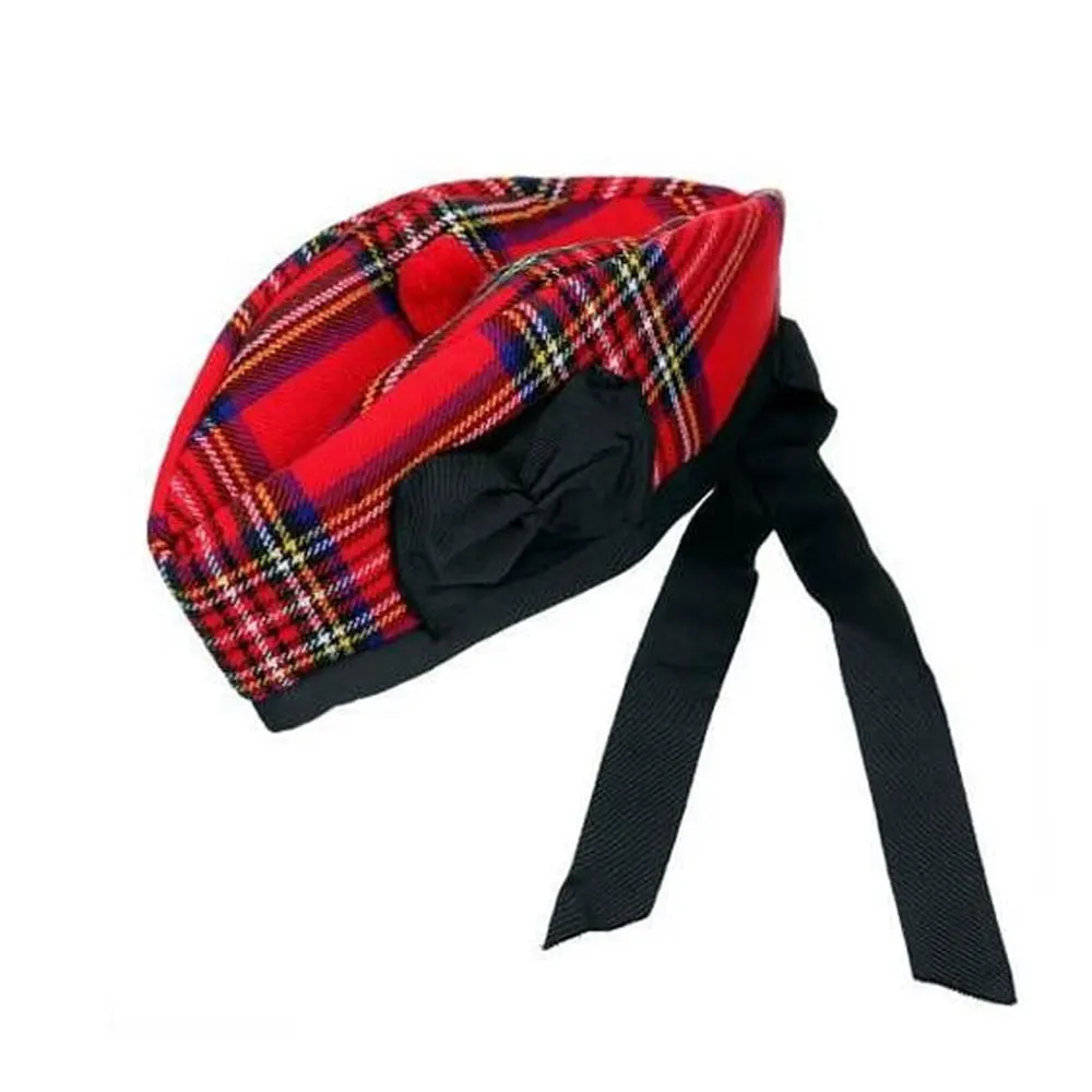 
Royal Stewart Glengarry Red Color tartan glengarry hat/custom colors wool best Quality hats 
