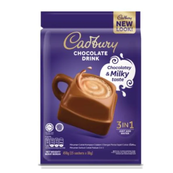 3 in 1 hot Choc multipack hot chocolate Cadbury drinking chocolate