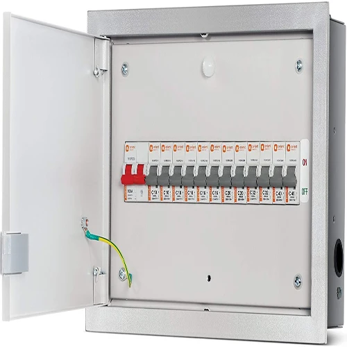 High Quality Electric DB SPN 6 Plastic Distribution Board Single Pole with Neutral 6 Way Double Door ,Grey