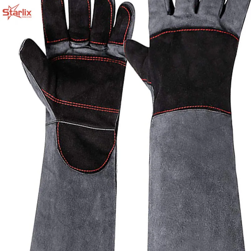
Leather Thumb Crotch Reinforced Lining Heat Resistant Welding Gloves Cow Split Protection Hand High Quality STARLIX INDUSTRIES 