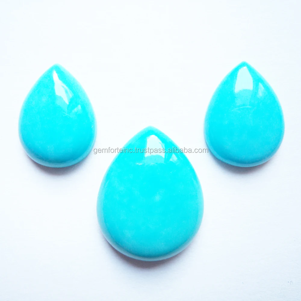 Natural Arizona Turquoise Pear Shape Free Size Cabochon Turquoise Jewelry Making Loose Gemstone Bulk Wholesale AAA Turquoise