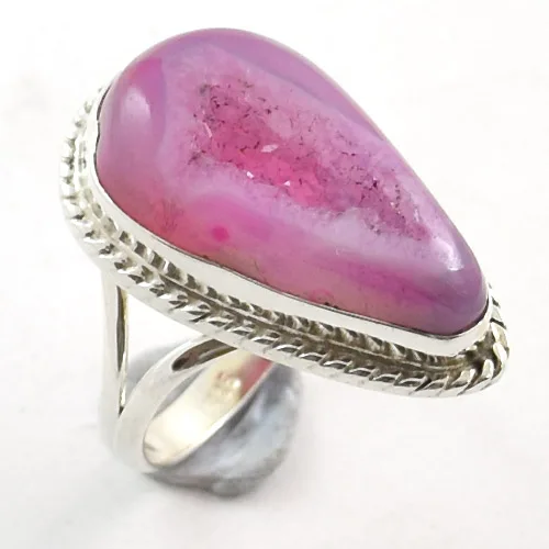 925 Серебряное кольцо из океанской яшмы массивное для женщин вечность Вермейл драгоценный камень