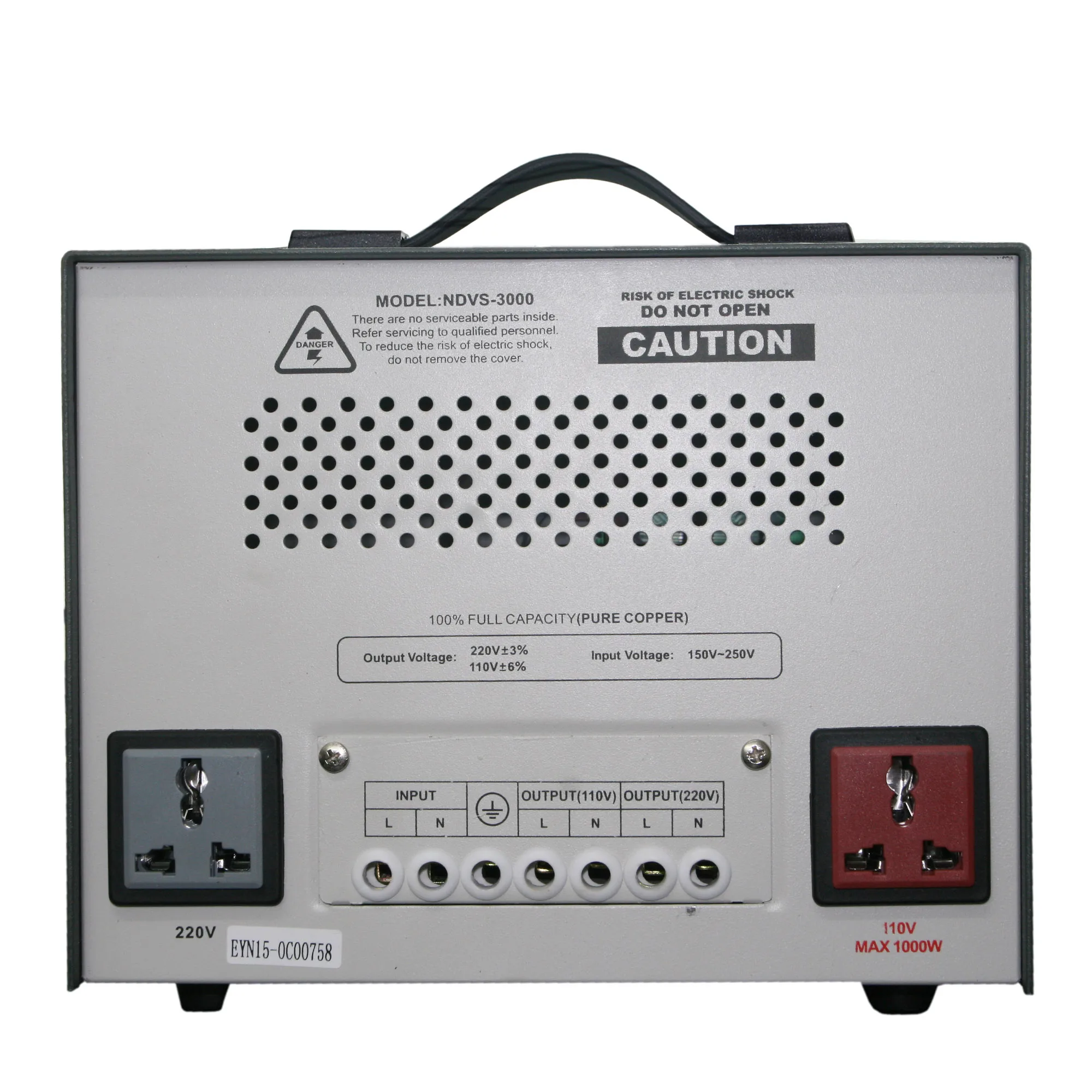 
Newstar NDVS-3000 Digital Servo Motor Type Automatic Voltage Regulator/Stabilizer 3000W AVR with Surge Protection (LCD Display) 