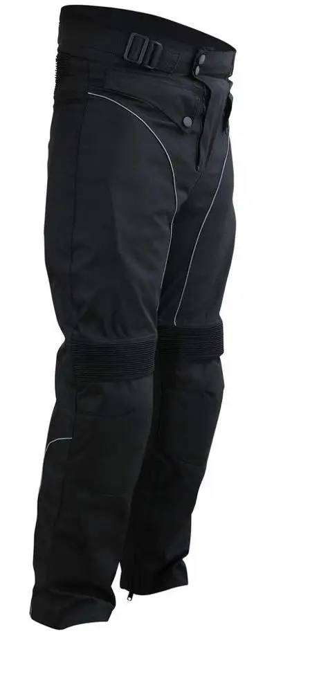 Mens Motorcycle Biker Waterproof, Windproof Riding Pants 600d Black with Removable CE Armor