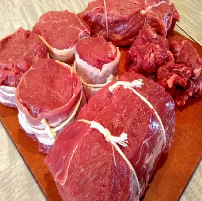 Beef feet long, cow feet, frozen beef feet long cut