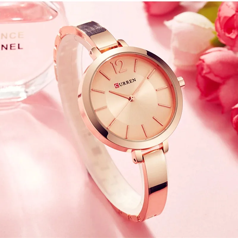 Curren 9012 New Creative Design Quartz Watch Women Casual Fashion Stylish Ladies Gift Wrist Watch Vintage Timepieces