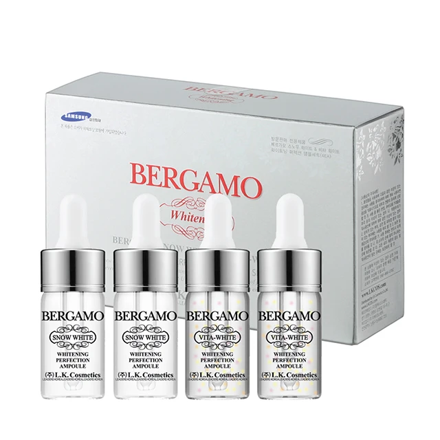 BERGAMO WHITENING PERFECTION AMPOULE SET (4PCS) korea serum high quality cosmetic brightening tone up gift women vitamin