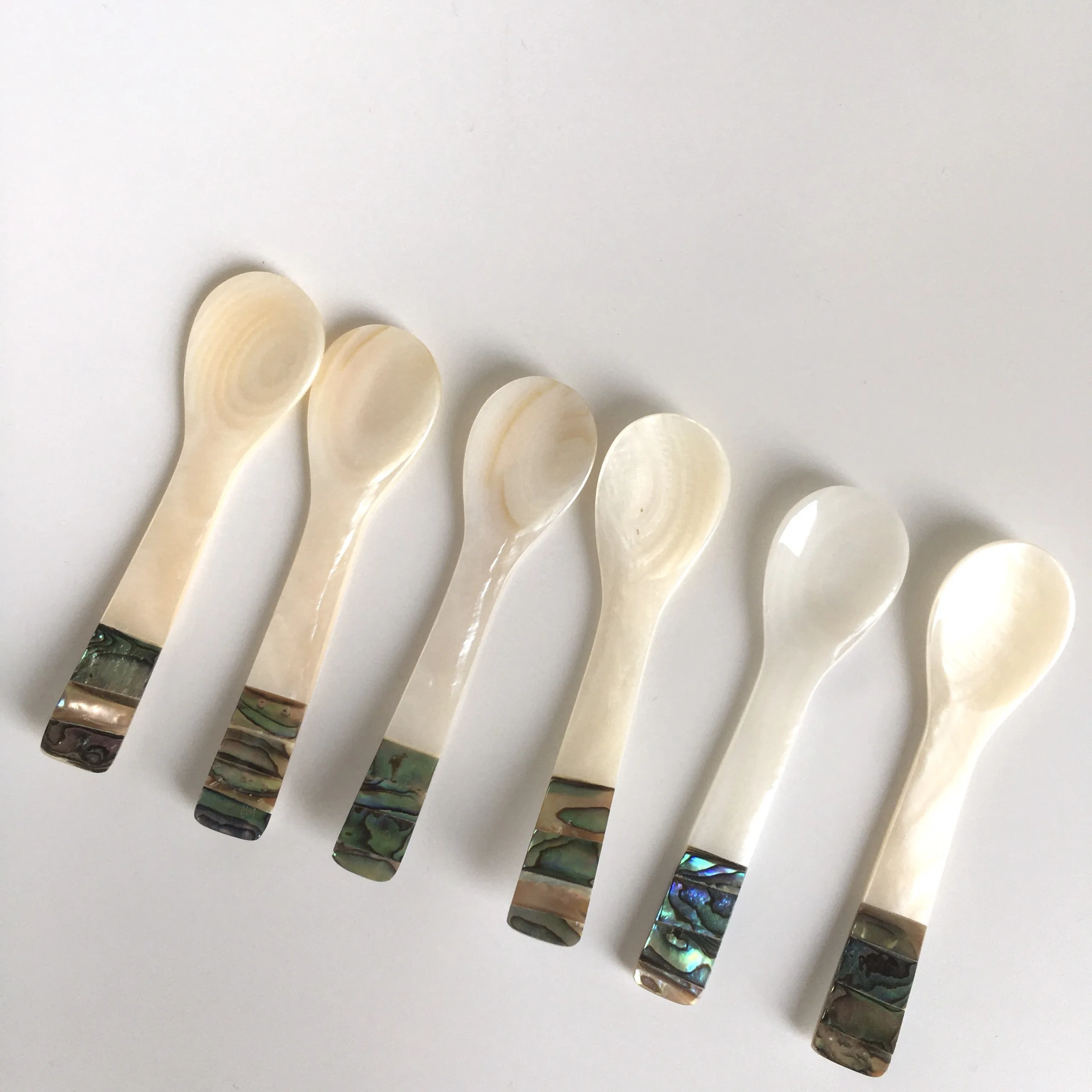  Набор из 6 ложек в виде ракушки и икры с инкрустацией перламутровой ложки столовая посуда для ресторана 11 см