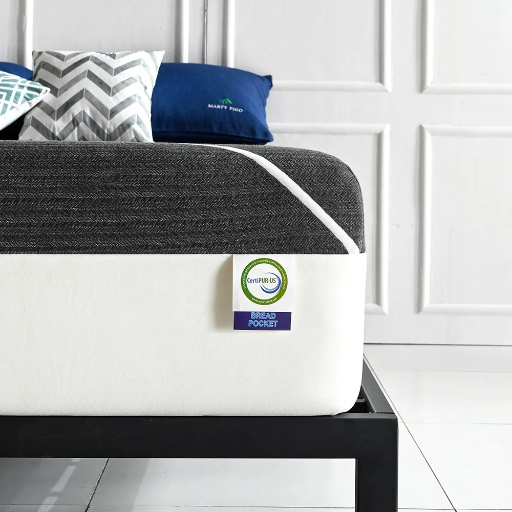 Medium Soft cheap mattress Bed 5 Zone Pocket Spring Memory Foam Cooling Mattress latex firmness thickness 13.5 Inch