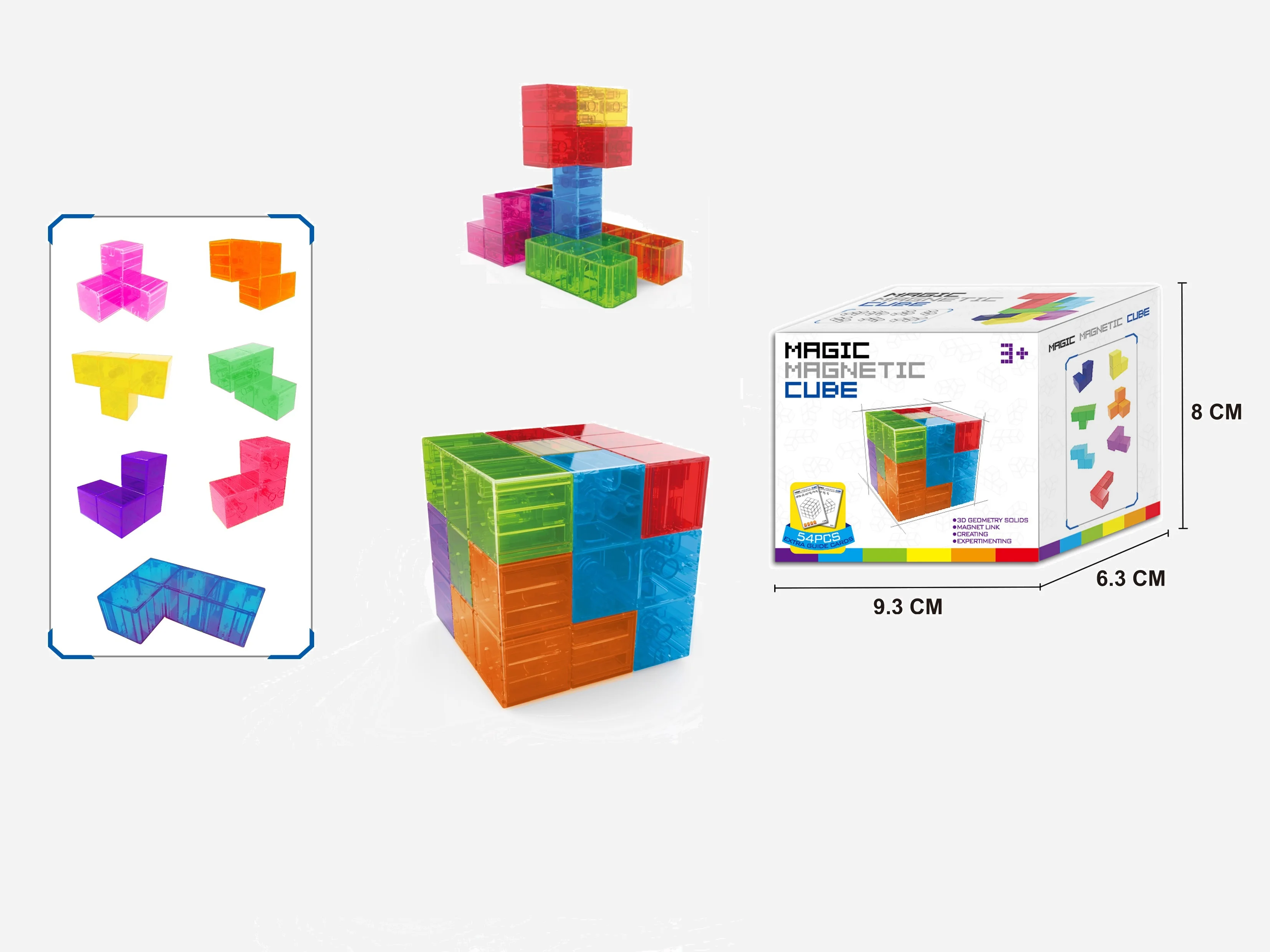 Magnetic Blocks 3D Educational Toys for Children Intelligence Development DIY Building Block Puzzles