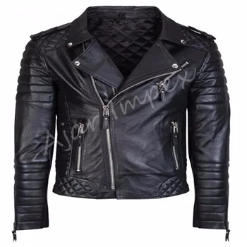 
Top Quality Mens Stylish Real Leather Jacket brown For Gents 