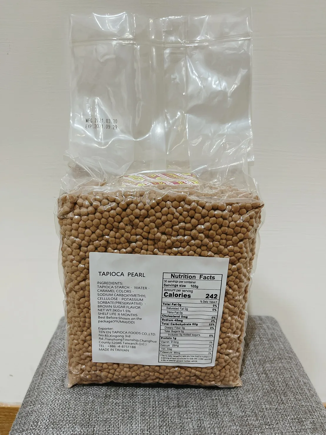 
Taiwan Specialty Bubble Tea Ingredient Tapioca Ball 