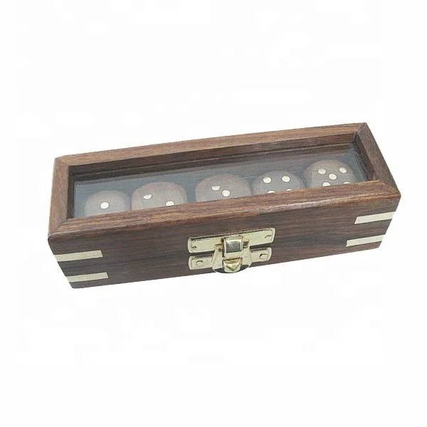 Dice box wooden Games