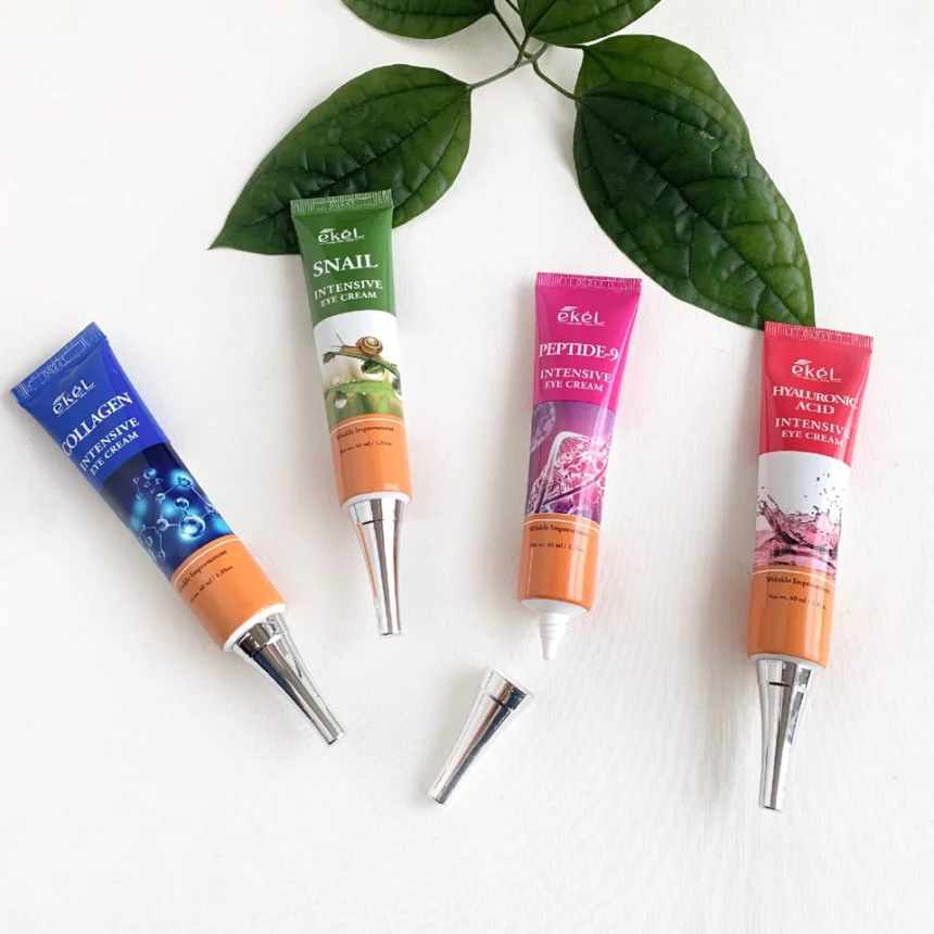 Интенсивный крем для глаз Ekel 40 мл коллаген гиалуроновая кислота пептид-9 Snail 4 типа сделано в корейской косметике-против морщин