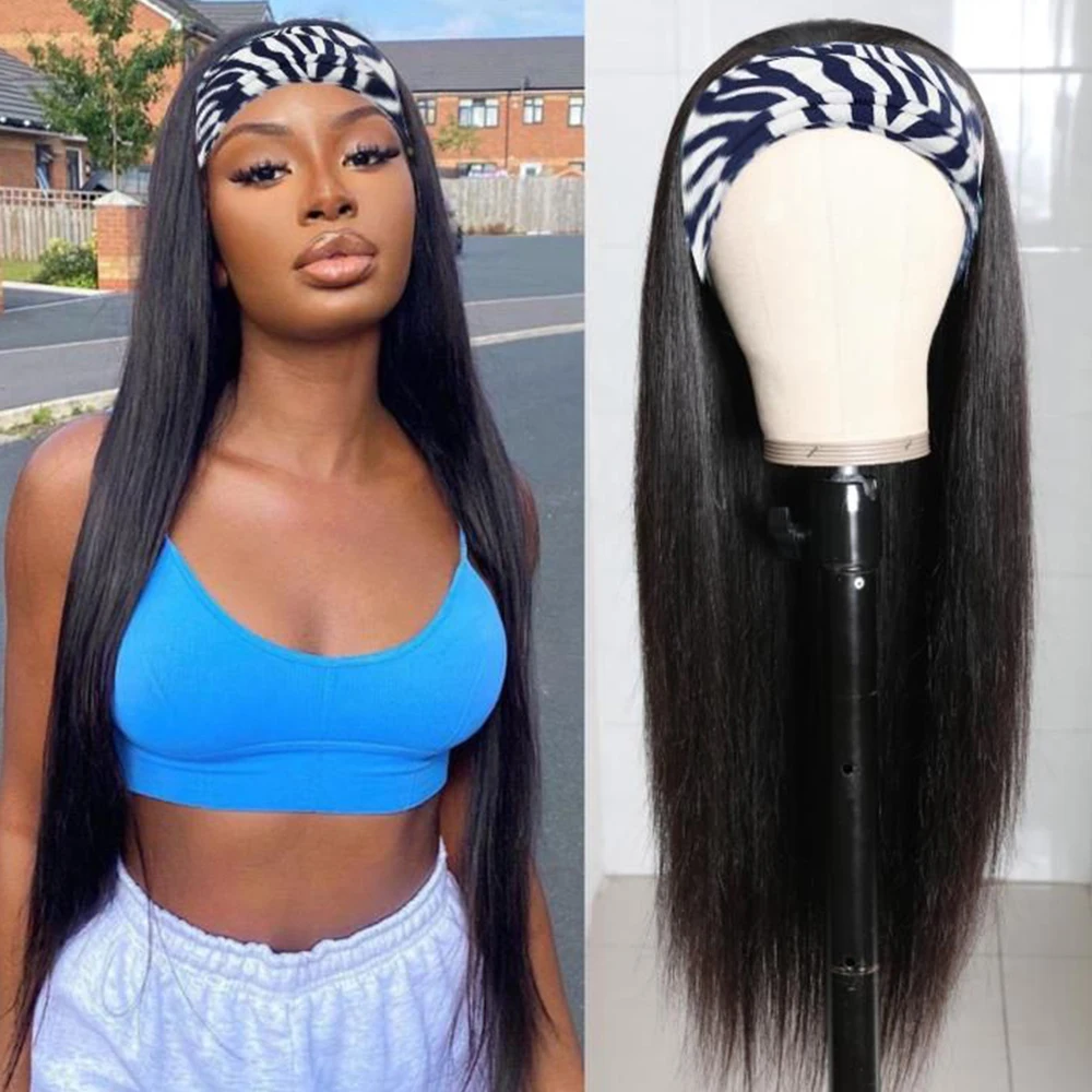 Wholesale Headband Wig Human Hair For Black Women,Remy Human Hair Headband Wig,Headband Kinky Ponytail Human Hair Wig