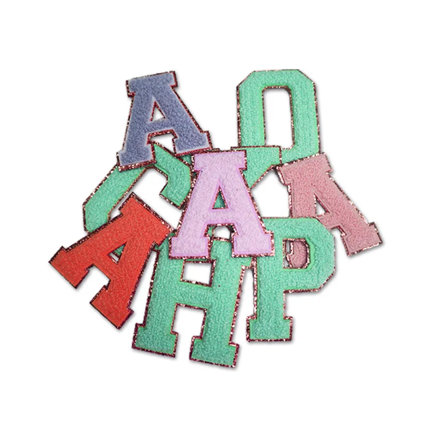 custom embroidered chenille varsity letter iron on patches