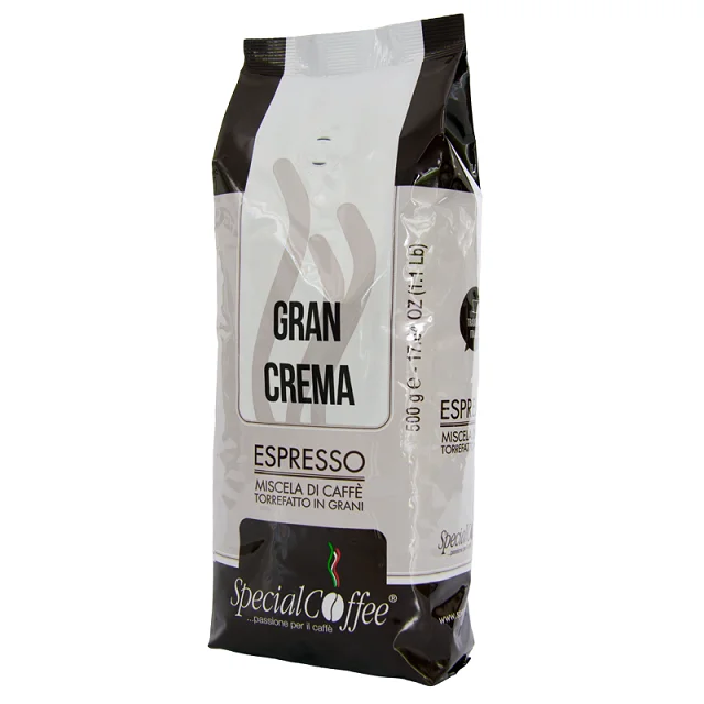 Italian best quality espresso coffee beans GRAN CREMA 500G. for HORECA and retail