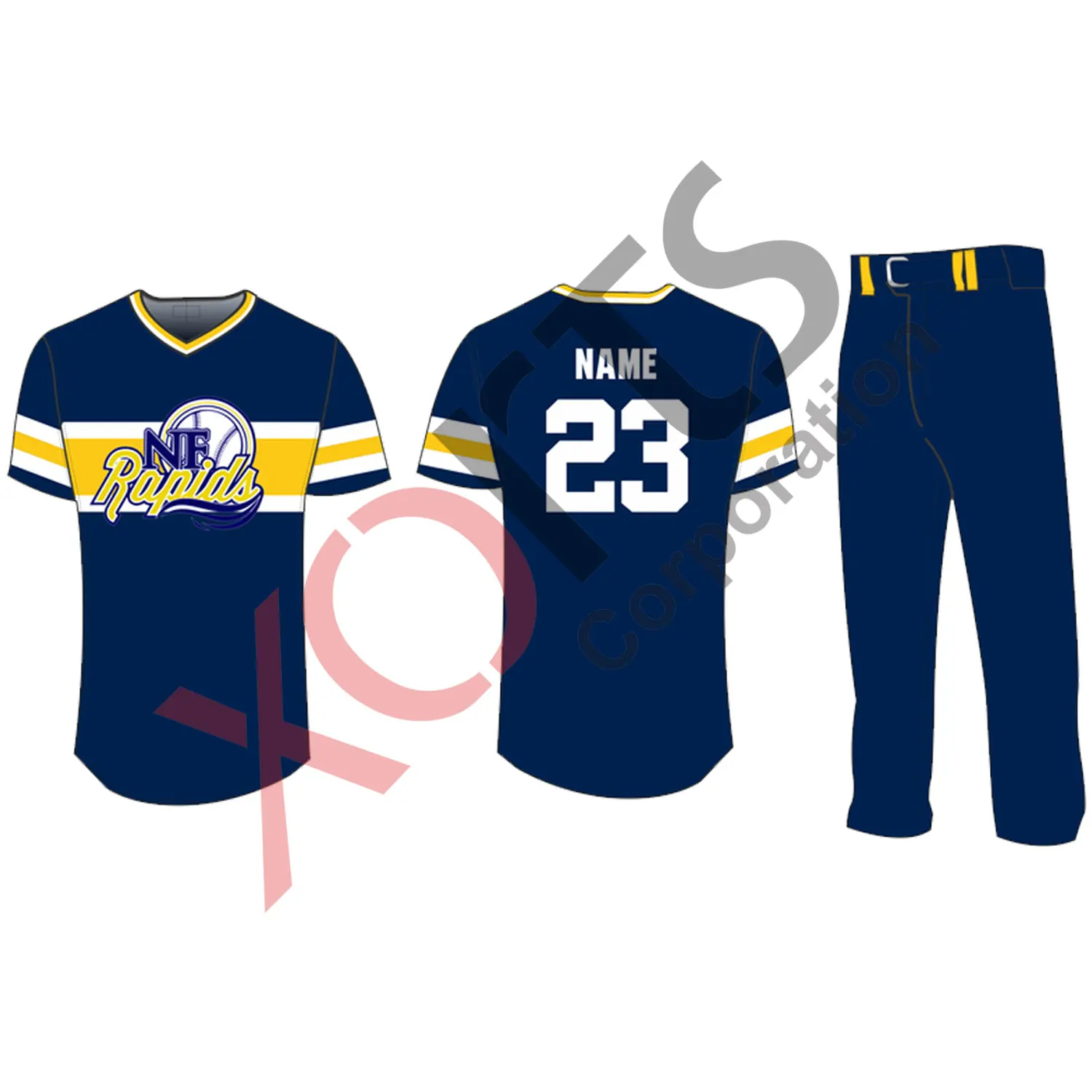 Youth Baseball Uniform Jersey Navy Blue Color Custom Sublimation Printing Name Number Logo