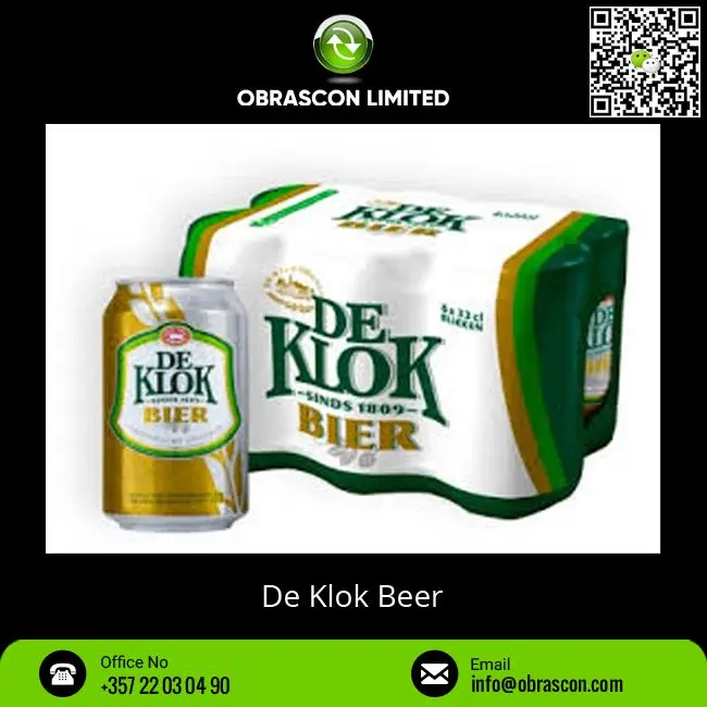 New Arrival Bulk Selling Alcoholic Beverage 5% Alcohol De Klok Bier Beer Available at Competitive Price