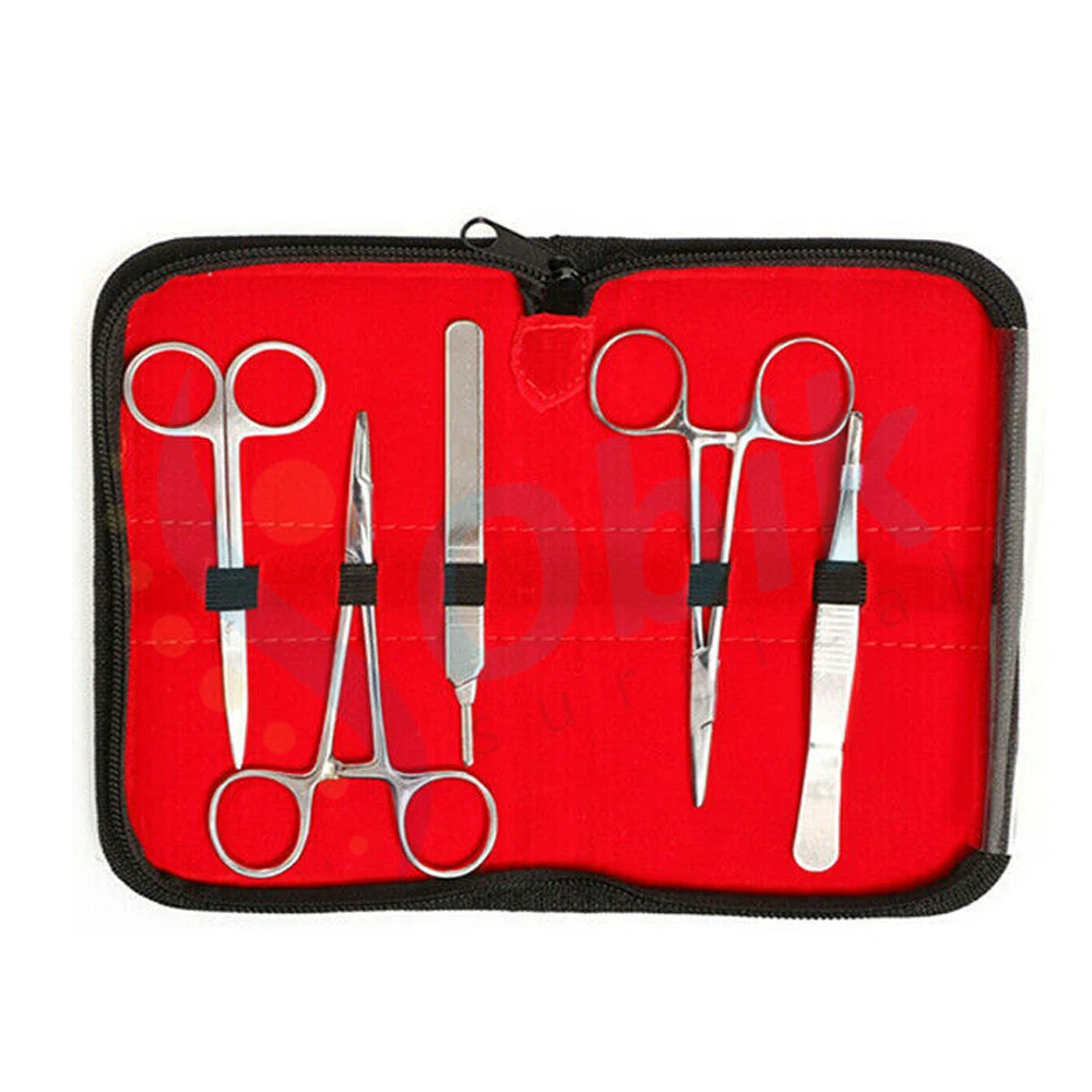 Dressing Forceps Medical Scissors Set Tweezers Dental Tools Dissecting Kit