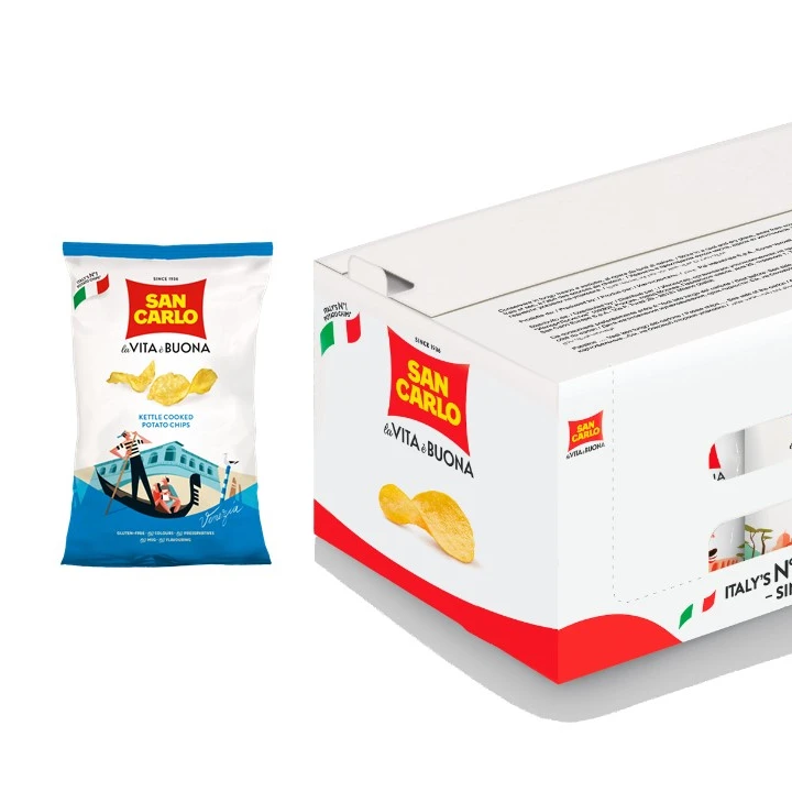 San Carlo Kettle Cooked potato chips gr 40 Italian premium quality