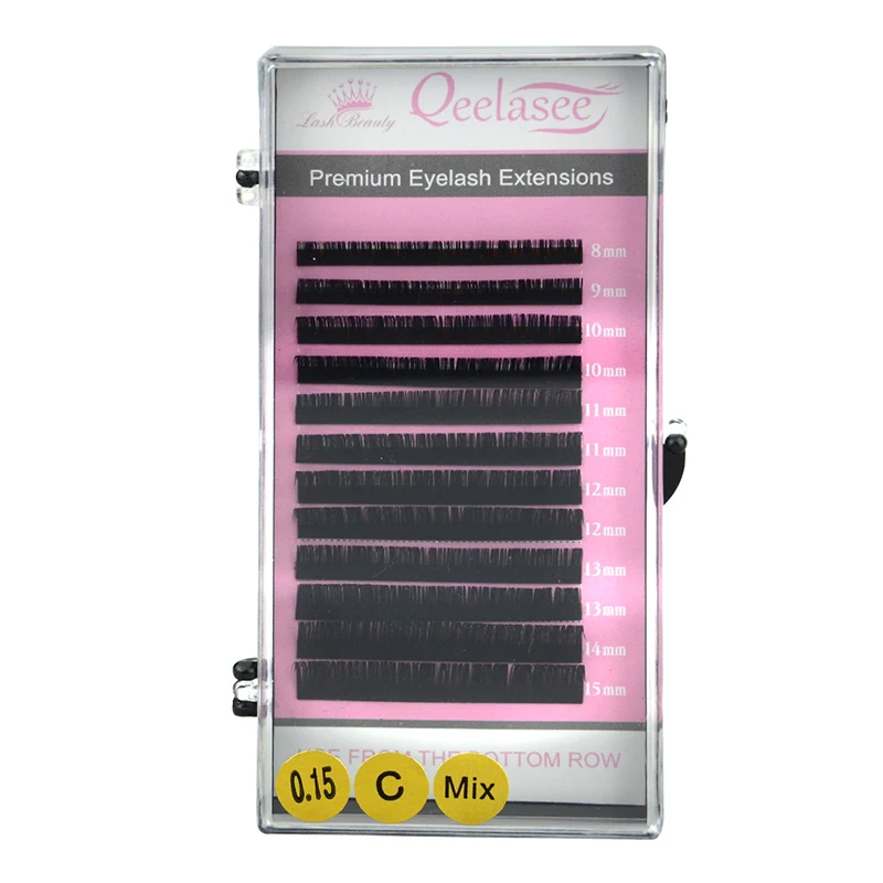 Qeelash eyelash manufacturer korea 5 6 7mm 0.03 0.05 0.07 beauty lash extension