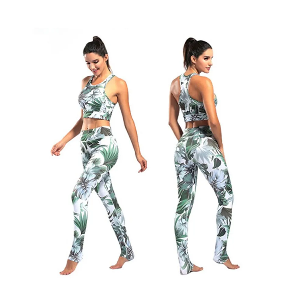 Sportswear Best Selling Ladies Pro Quality Gym Sets With Crop Top And Tights