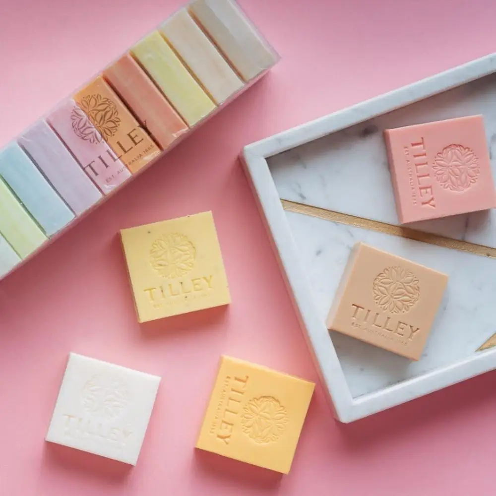 
TILLEY - Rainbow Soap Sets - Gift Soap -10 x 50g - Classic White 