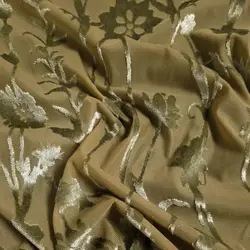 High Quality Blush Floral Damask Pattern Burnout Velvet Fabric for Wholesale- Style P-614-VELVET