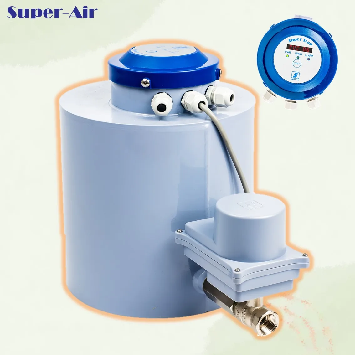 Zero Air Loss Ball Valve Stainless Steel Automatic Condensate Drain with Counter for Compressed Air System