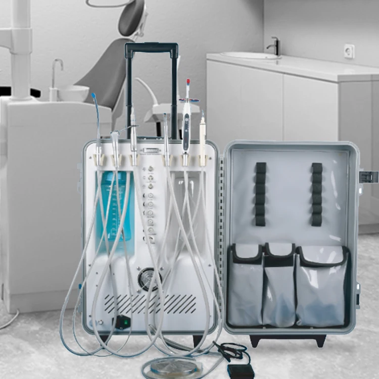 Top quality Dental Unit With Air Compressor Ultrasonic Scaler LED Curing Light DU893 Portable Dental Unit