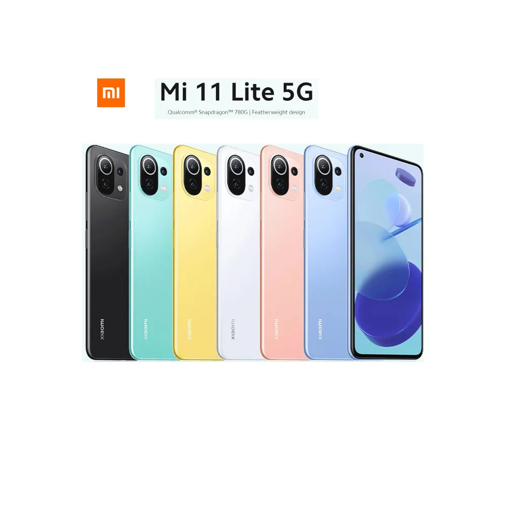 Xiaomi Mi 11 Lite 5G глобальная 6 55 дюймов AMOLED экран смартфона Snap dragon 780G 8 ГБ + 128 Гб