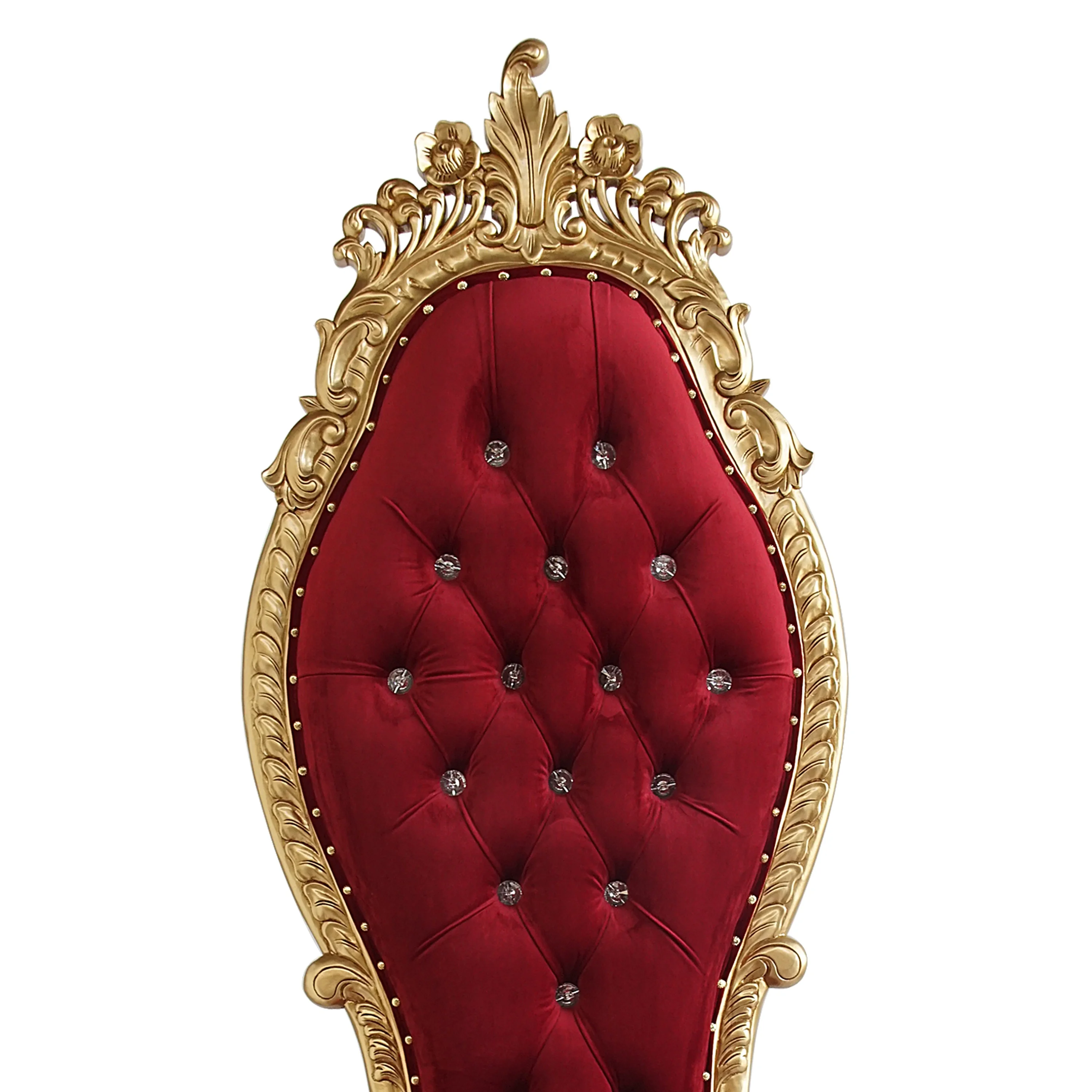 Luxury Red Velvet High Back Throne Chair for Wedding Banquet for Sale in Indonesia for Hotel Event Furniture