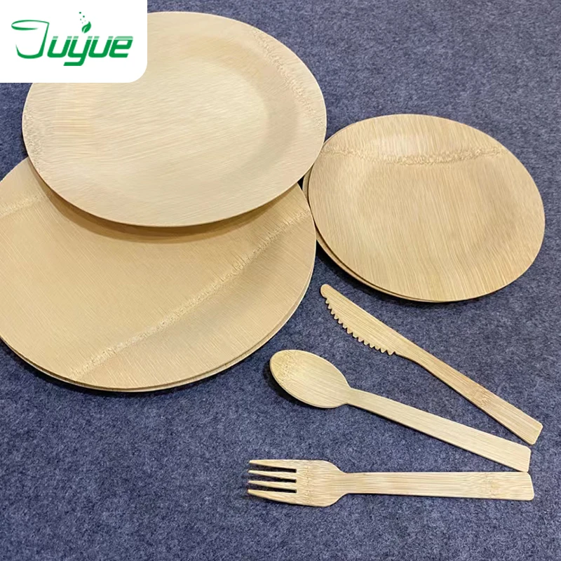 New Type Eco Friendly 3-piece Fork Knife Spoon Bamboo wood set Cutlery Set Biodegradable Disposable Wooden bamboo fruit forks