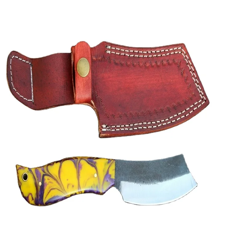 
 8' inches Custom hand made file steel skinning hunting knife resin sheet handle outdoor camping tool  