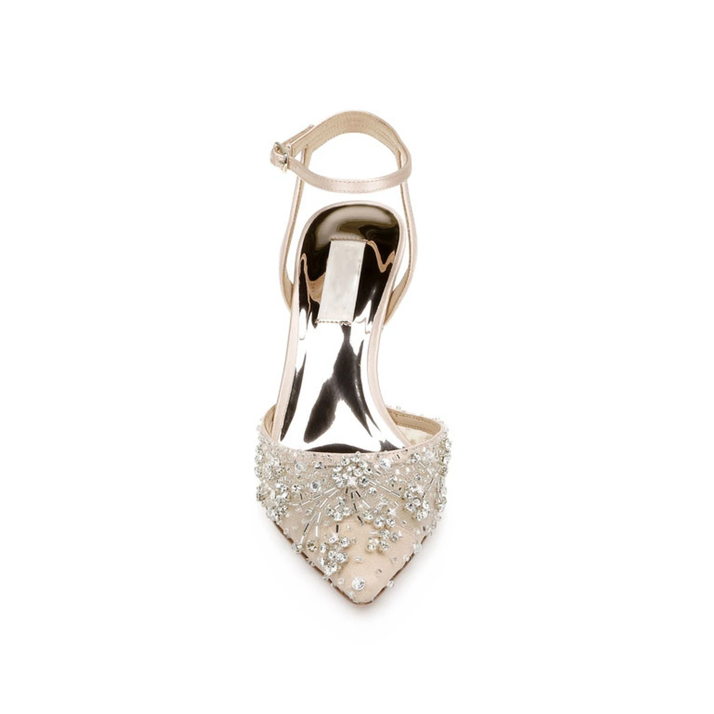 women beautiful color and design high heel ankle strap net design sandals shoes