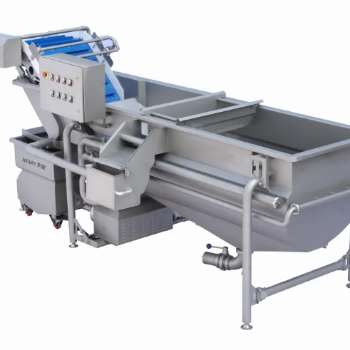 stainless steel fruits vegetable washer  machine with air agitation  for industrial food processing