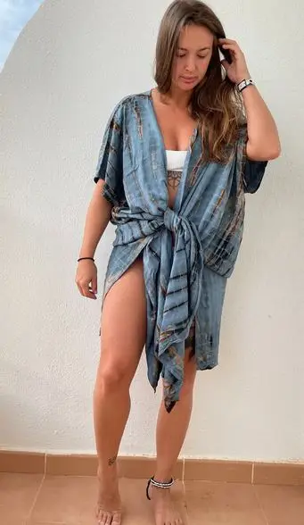 Женское пляжное кимоно в стиле бохо Длинное свободное с винтажным цветочным принтом для отдыха и прогулок