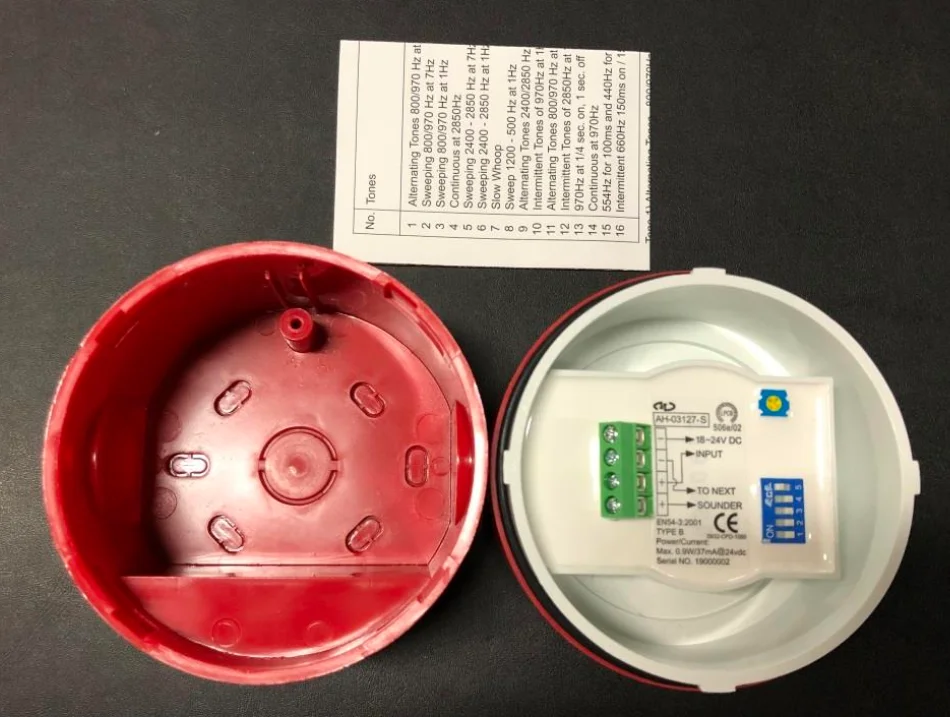AH-03127-S EN54 сирена пожарной сигнализации электронный эхолот 24V
