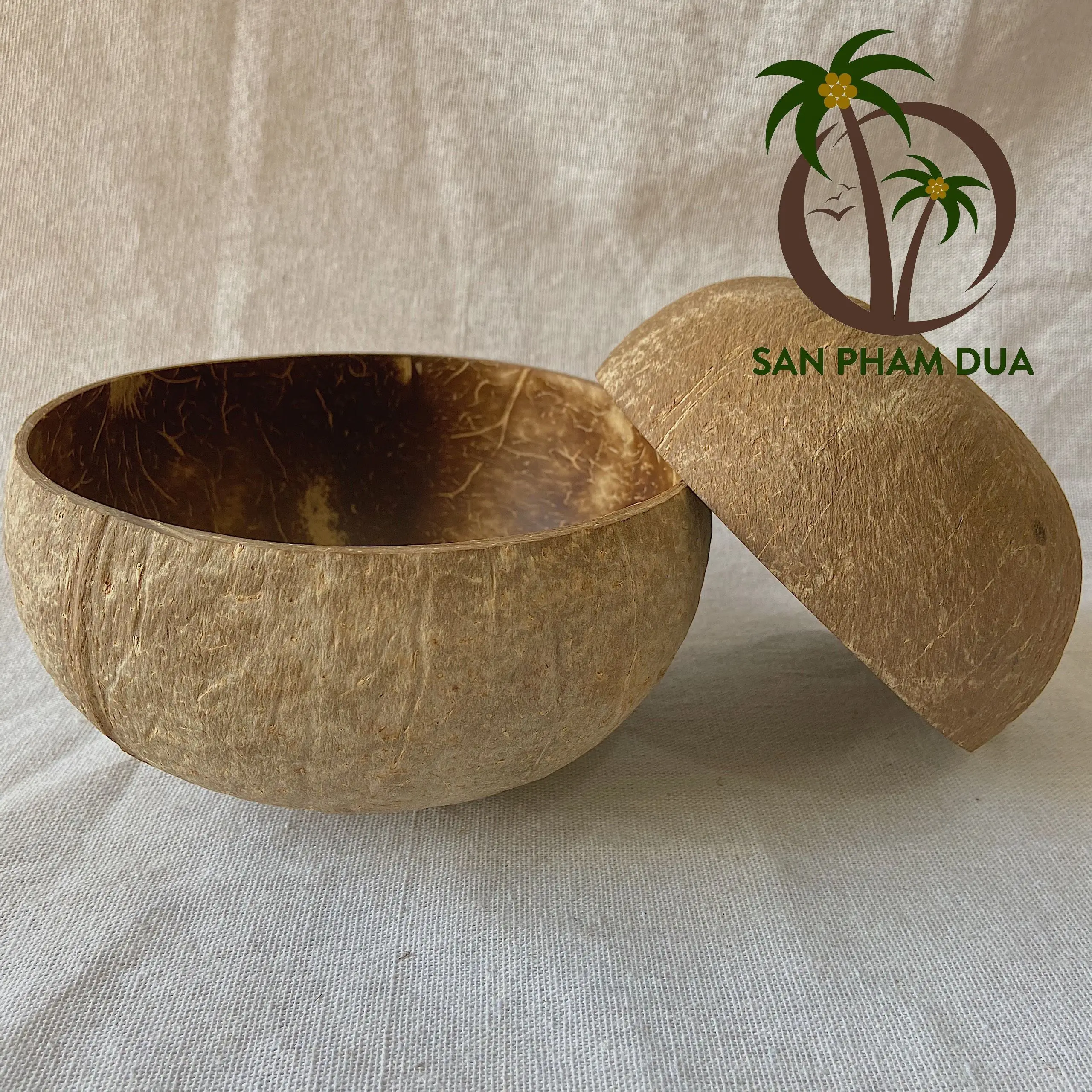 COCO-ECO BRAND  100% PURITY FROM VIETNAM NATURAL COCONUT BOWL EXQUISITE HANDMADE PRODUCTS HOUSEHOLD TABLEWARE CUTLERY