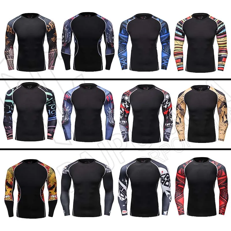 
custom sports long rash guard Factory Price Hottest Product 