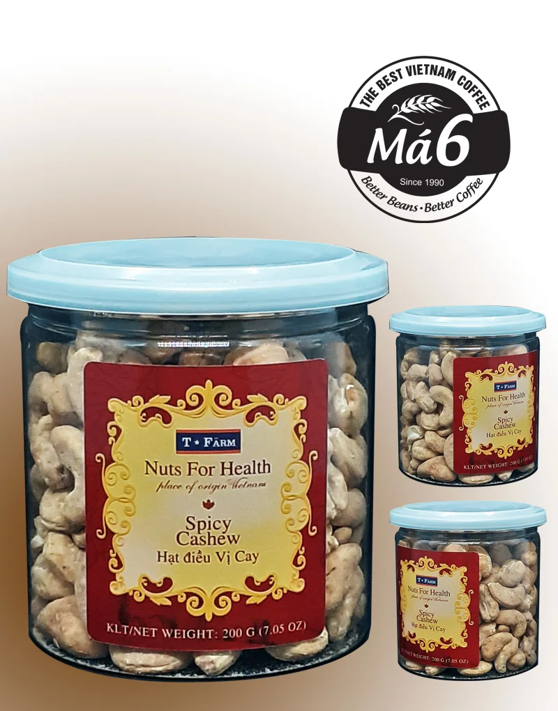 Provider T Farm Spicy Taste Cashew Nuts  SPICY CASHEW T-FARM - JAR 200GR