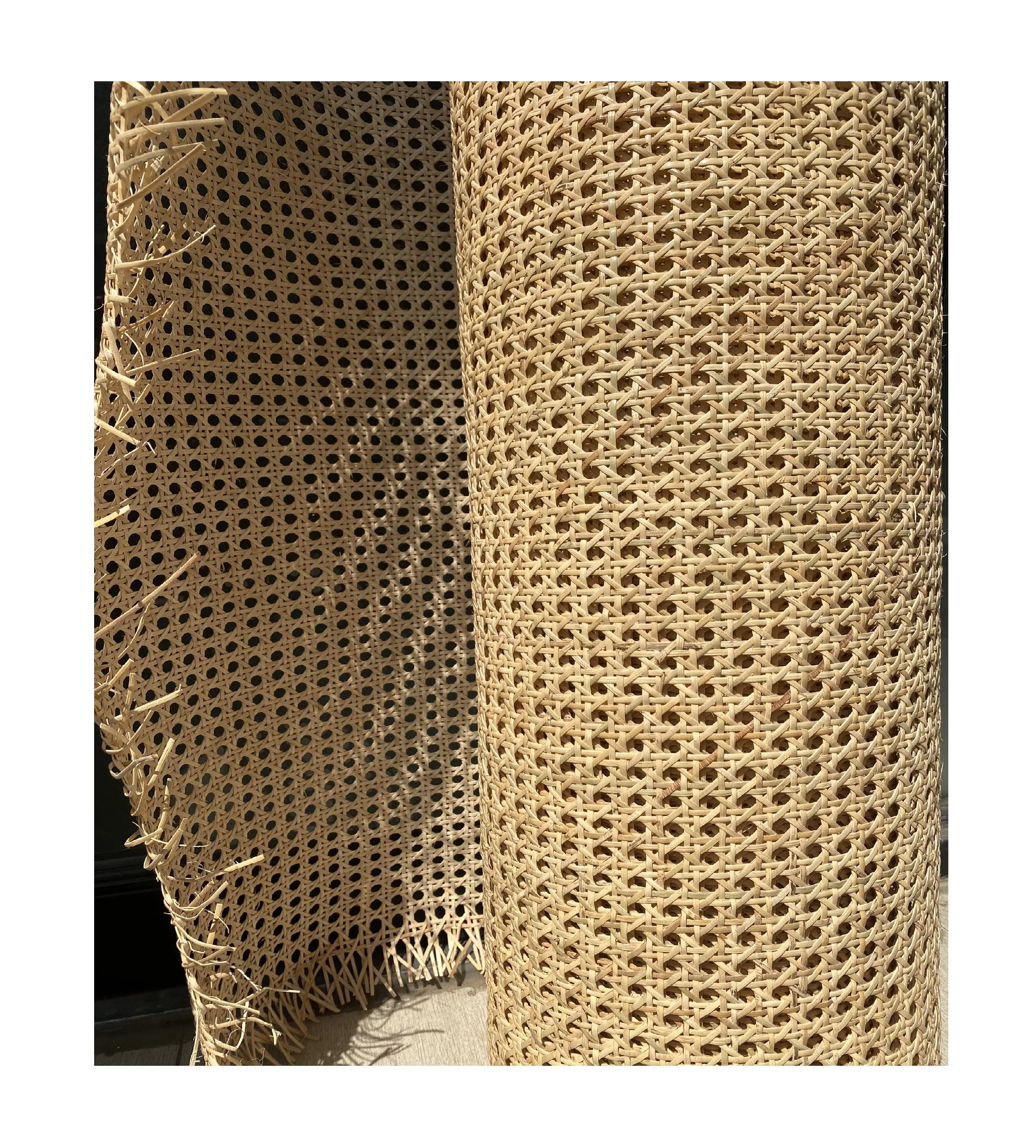Bleached Open Rattan Webbing Cane/ Herringbone Wicker Webbing Roll From Factory in Vietnam