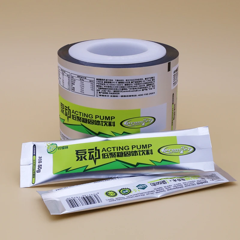 Wholesale laminated film plastic aluminium roll solid drink coffee bag film food Granular liquid automatic packaging roll film