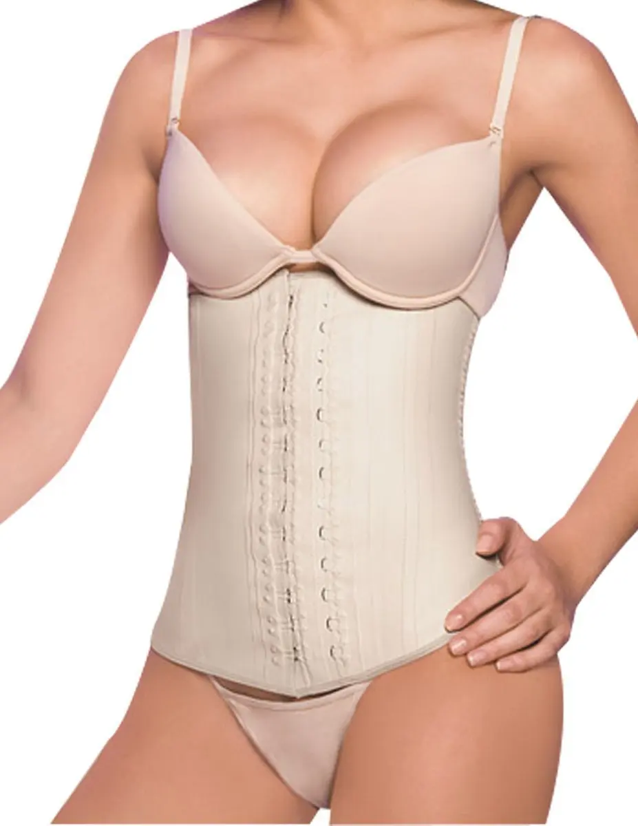 Amazon Ebay Top Designs Plus Size 25 Steel Bones Women Latex Shapewear Cincher Vest 3 Hook and Eye Waist Trainer