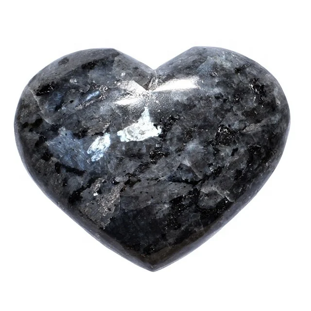 natural larvikite palm heart stone crystal palm stone puffy heart natural stone healing reiki gemstone agate wholesaler