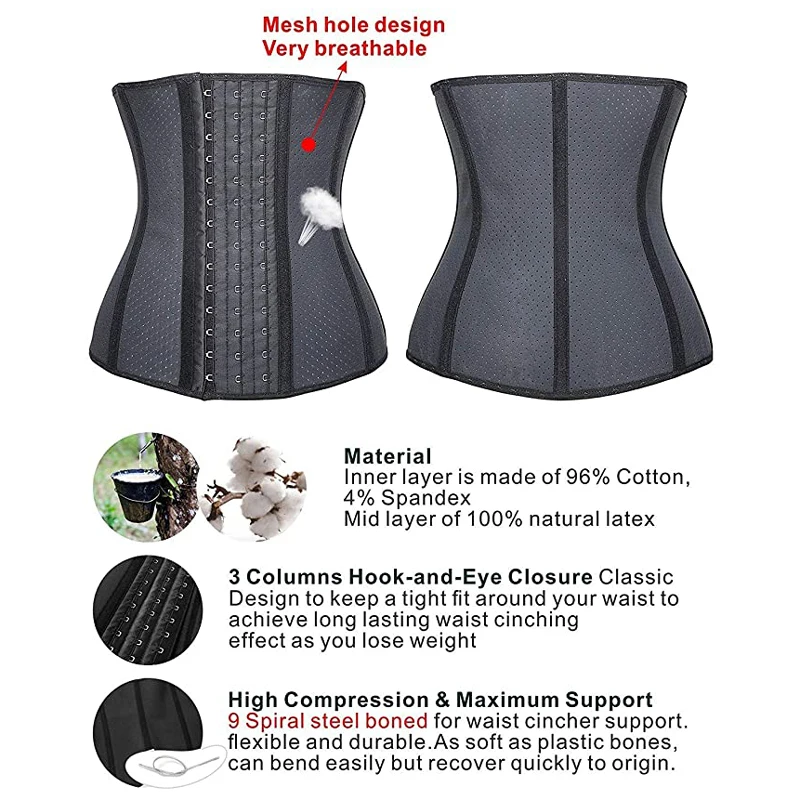 CHOOYOU 2021 женский спортивный латексный корсет для талии, корсет для снижения веса, песочные часы, корректирующий пояс