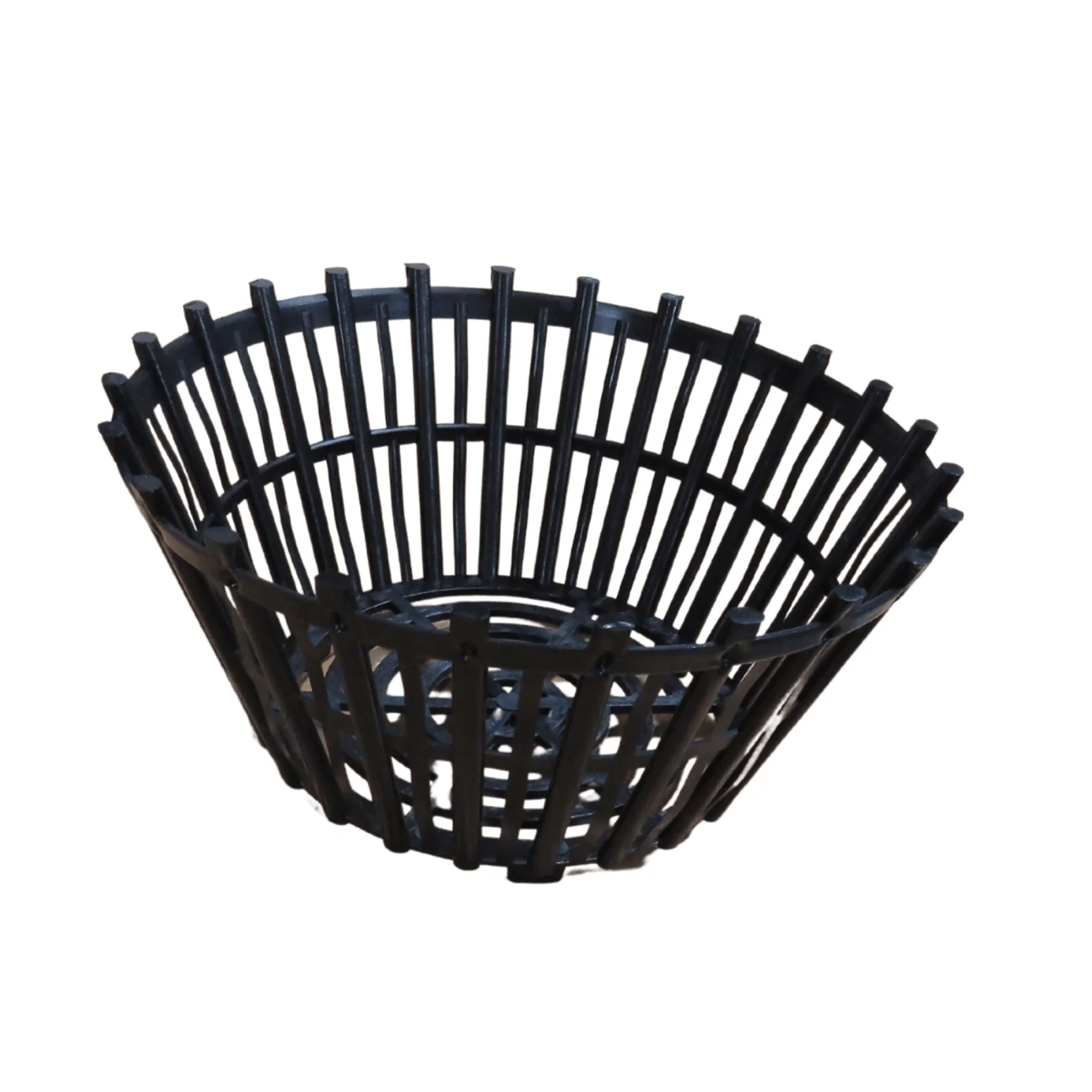 Modern Black Not Coated Round plastic flower basket Outdoor Garden Plastic Orchid Black Round flower pot