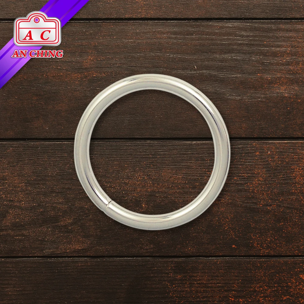 Sliver Metal Round Shape O Ring With DIA 3 mm